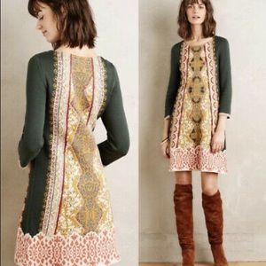 Knitted & Knotted Anthropologie beaded sweater dress XS